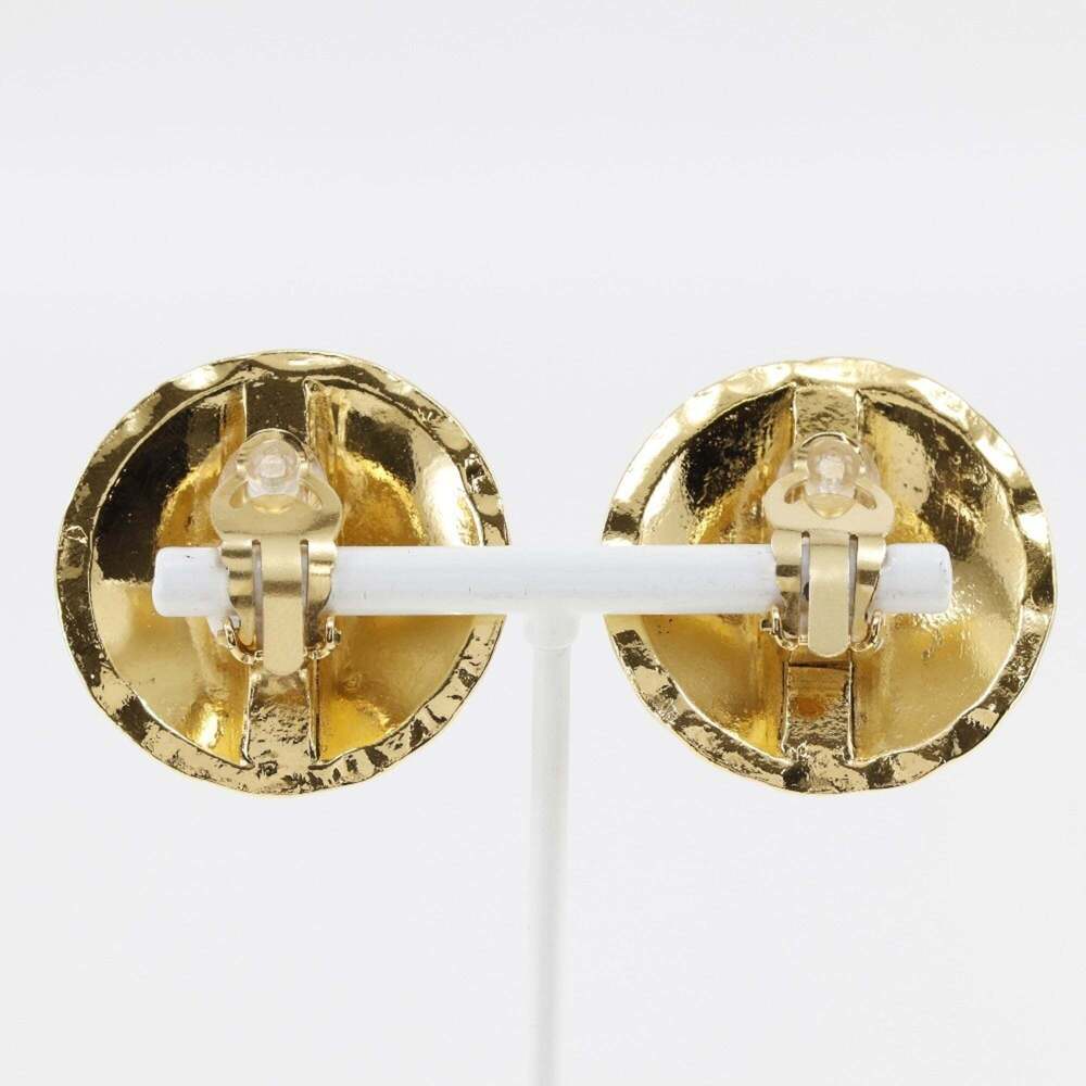 CHANEL Authentic Gold Logo Earrings - Picture 3 of 9